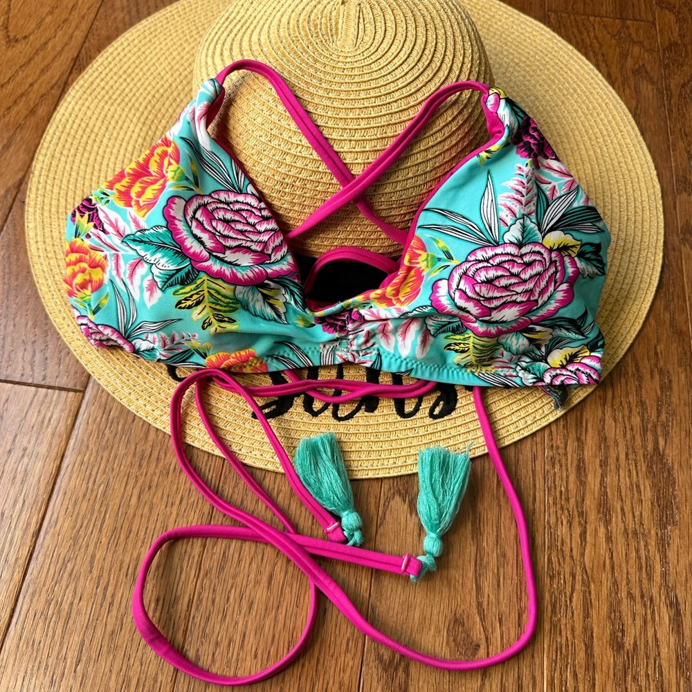 Bca by Rebecca virtue cross cross bikini top